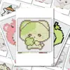 Pegatinas de Material de Cuentas Patchwork Recién Actualizadas de 128 Piezas, Diseños Lindos de Cuentas Patchwork de Dibujos Animados, Pegatinas Impermeables Autoadhesivas para Decoración de Escritorio