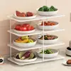 Estante de Cocina de Múltiples Niveles para Preparar Comida, Organizador Multifuncional de Tazones y Platos, Soporte de Bandeja para Ingredientes de Hot Pot de Mesa