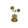 Decoraciones Suaves Portavelas de Hierro y Madera Adornos Decoración de Escritorio Hogar Nórdico Artesanía Metálica Retro Luz Nocturna LED