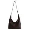 Bolsa de Axila Estilo Coreano Feminina Nova Tendência de Primavera Moda Grande Capacidade Bolsa de Axila para Uso Externo Trabalho Deslocamento Bolsa de Ombro Único