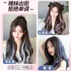 Extensões de Cabelo Clip-In para Mulheres, Extensões de Cabelo Coloridas Invisíveis de Uma Peça para Cabelos Cacheados, Cabelo Longo Descolorido Volumoso