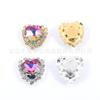 Garra de Borda em Forma de Coração Transfronteiriça Diamante Cristal Coração Colorido Fivela Strass de Vidro DIY Roupas Vestido de Noiva Sapato Bolsa Diamante Costurado à Mão