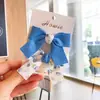 Pinza para la boca con relieve floral estilo coreano, lazo fresco, 2 piezas, pinza lateral para niña, pasador simple para padres e hijos