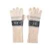 Cachemira 2026 Otoño/Invierno Nuevos Guantes Unisex Retro de Punto Jacquard Cálidos a Prueba de Viento para Ciclismo de Cinco Dedos