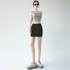 Saia Esportiva Cinza para Mulheres, Verão 2026 Nova Cintura Alta Casual Justa ao Corpo Linha A Emagrecedora Saia Curta Hot Girl