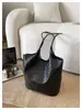 Bolsa Grande de Textura Tecida Retrô Transfronteiriça Nova Moda Feminina Bolsa Tote de Grande Capacidade Bolsa de Ombro Único Casual para o Dia a Dia