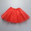 Falda tutú para niños Princesa lentejuelas tres capas 6 piezas falda de malla tutú falda de gasa tutú para niños