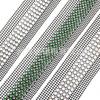 Strass de Rede Quente de Venda Transfronteiriça 3mm Strass de Garra de Verso Plano de 4 Fileiras para Chapéus, Acessórios de Vestuário, Vestidos de Noiva DIY, Ombro com Código de Barras