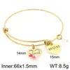 Moderna y Dulce Multi-Estilo Corazón Hueco Forma de Corazón Cadena de Perlas para Padres e Hijos de Cintura Alta Día de la Madre Acero Inoxidable Pulsera para Mamá