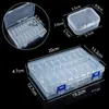 Caja rectangular de plástico pp de fábrica, caja de almacenamiento transparente para piezas, caja de almacenamiento cuadrada para empaque de productos pequeños