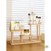 Estante para Flores para Repisa de Ventana de Madera Maciza, Soporte Decorativo Creativo para Suculentas, Estante de Almacenamiento Multinivel para Escritorio en Esquina de Balcón Interior