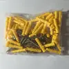 Tubo de Expansión de Plástico de Nylon con Forma de Pez Amarillo Pequeño Clavo de Expansión Tornillo de Expansión Tubo de Expansión Tapón de Expansión Tapón de Goma 6mm 8mm 10mm