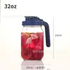 Pote de Vidro Mason Graduado de Grande Capacidade 64oz 32oz Jarra de Água para Café Gelado com Filtro e Alça Pote para Cold Brew