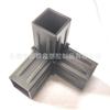 FUENTE fabricante 25 tubo cuadrado de acero tubo de aluminio conector de plástico recto ángulo recto tee cuatro vías cinco vías mayoreo