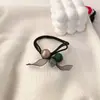 Lazo de Cinta Acrílica Coreana Diadema para Dama Accesorios para el Cabello Banda Elástica de Alta Elasticidad Cuerda para el Cabello con Bola Dulce