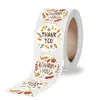 Papel Couché Flor Colorida Gracias Etiqueta Autoadhesiva Regalo Etiqueta Selladora para Caja de Regalo