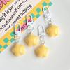 Lindo Llavero Amarillo Leche Estrella Gordita Chica Suave Lindo ins Colgante Estrella de Cinco Puntas para Novia Pareja Regalo