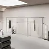 Colgadores de pared para tienda de ropa de mujer Estantes para tienda de ropa infantil Estantes de exhibición de acero inoxidable resistentes Estantes de exhibición