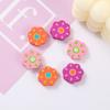 Cuentas de Madera con Estampado de Flores DIY, Piezas de Madera con Estampado de Flor de Ciruelo, Joyería para Cadena de Mascotas, Accesorios Semi-Terminados