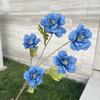 Flor artificial azul real de alta gama 2024, nuevo material floral para bodas, fondo para bodas, accesorios para arreglos florales.