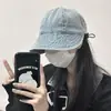 Gorra de tela vaquera tipo pico de pato, estilo de estrella femenina, que deja ver la cara, gorra de béisbol pequeña, plegable, casual, versátil, para cubrir la cara, sombrero de sol