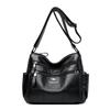 Bolso Materno Clásico de Cuadros Bordados 2024 Estilo Coreano Multibolsillos Cuero Bolso Cuadrado Pequeño Moda Patrón Lichi Bolso de Hombro