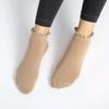 Calcetines de Yoga Nuevos de Estilo con Borde de Encaje y Puntos para Mujer, Delgados de Verano, Antideslizantes, Transpirables, Resistentes al Desgaste, para Uso en Interiores