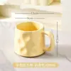 Cuenco de Cerámica Color Crema para Uso Doméstico, Vajilla de Color Sólido Bajo Esmalte, Cuenco para Fideos, Cuenco para Sopa, Plato, Cuenco y Plato Set