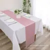 Camino de Mesa de Satén Hotel Boda Evento Comercio Exterior Mantel de Satén de Poliéster Falda de Mesa Decoración Estilo Nórdico Salvamanteles