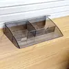 Acessório de Suspensão para Mesa: Porta-Caneta Flexível para Fenda de Tela, Caixa de Armazenamento para Estação de Trabalho, Cinza, Porta-Caneta Transparente