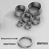 Atacado de fábrica hardware para chaveiro de aço inoxidável 304 argola argola de chaveiro abertura anel plano argola de chaveiro proteção ambiental