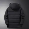 Jaqueta Masculina de Meia-idade Inverno Tamanho Grande com Forro de Lã Espessada Quente com Capuz Casaco de Algodão de Inverno Roupas de Algodão para Meia-idade