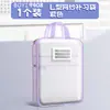 Bolsa de Almacenamiento de Archivos Transparente Específica por Materia en Forma de L A4 Malla de Nylon de Tres Capas Bolsa Portátil para Libros con Apertura Grande