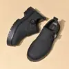 65904 Zapatos de Cuero para Hombre Estilo Nuevo Suela Gruesa Transpirables Aumentan la Altura Suela Suave Zapatos Casuales Británicos Zapatos Monk Zapatos sin Cordones Zapatos de Negocio