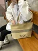 Bolsa de Lona Lavada Estilo Perezoso para Mujer, Bolso de Hombro Grande de Rayas Retro, Bolso Casual Versátil para Mujer