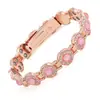 Pulseira Magnética Redonda Popular com Pedras Inteiras Transfronteiriça Moda Europeia e Americana Fecho de Linha Única Pulseira Magnética Antiestática para Mulheres em Estoque