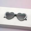 Óculos de Sol Transparentes Cor Gelatina Amor para Homens e Mulheres Óculos de Sol Coração Pêssego Transfronteiriços Europeus e Americanos Óculos de Sol Coração Peça Única
