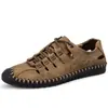 Sapatos Masculinos de Tamanho Grande para Travessia de Fronteira Verão Novo Casual Diário Masculino Sandálias Vazadas Respiráveis Sapatos de Couro Perfurado com Solado Macio