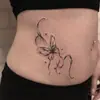 Artículo Popular Transfronterizo con un Toque de Lujo, Fresco y Sencillo Estilo Ins Mariposa y Estrella Cinta Cintura y Abdomen Pegatinas de Tatuaje