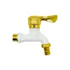 Grifo de plástico PPR para lavadora de 1/2 pulgada 20 mm, accesorios de interruptor para fregadero doméstico, lavabo, con rosca de cuarto de vuelta, apertura rápida
