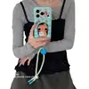 Estilo Coreano Gato Azul Segurando Gato Xiaoyu Cordão Adequado para Capa de Celular iPhone 18promax Apple 17 16ProMax Novo