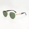 Gafas de metal con montura ovalada retro transfronterizas, estilo europeo y americano a la moda, gafas de sol personalizadas para mujer, gafas de sol para conducir para hombre