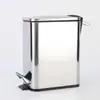 Bote de Basura de 6L con Tapa, Contenedor de Almacenamiento Doméstico de Bambú para Cocina, Bote de Basura Estrecho para Baño Operado con Pedal