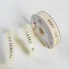 Fita de Cinto com Fio 2,5cm Bronzeamento Letras Inglesas Flores Caixas de Presente Embalagem de Bolo Fita Buquê Material Floral
