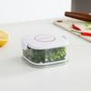 Caixa de Armazenamento de Cebolinha Gengibre Alho para Cozinha Geladeira Cebolinha Pequenos Ingredientes Caixa para Manter Fresco Quadrada Grau Alimentício Drenável Caixa para Preparar Pratos Porcionamento