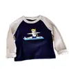 Camiseta de Dibujos Animados para Niñas, Estilo Nuevo, Versátil y Elegante, Camiseta Básica Casual Linda para Primavera y Otoño