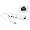 Hub USB 3.1 Tipo-C de 100 m, tipo C sin controlador, RJ45, 3 puertos USB-C 2.0, Nic