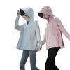 Ropa de Protección Solar para Mujer con Ala Extra Grande, Chaqueta Protectora Solar de Hilo Original de Seda de Hielo, Modelo 2026, Ropa de Protección Solar para Ciclismo al Aire Libre Anti-UV