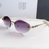 Óculos de Sol Sem Aro de Borda Cortada Moda 2026 para Mulheres, Óculos de Sol de Metal Cabeça de Cobra High-End, Venda Quente Transfronteiriça, Proteção UV