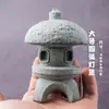 Aquário plantas aquáticas terrário tanque de musgo decoração paisagem lanterna de pedra japonesa ornamento de paisagem esconderijo de caverna para bonsai